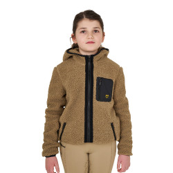 Kinder-Fleece-Sweatshirt mit Reißverschluss Equestro Weihrauch Beige
