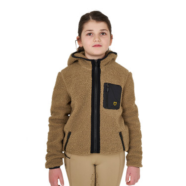 Kinder-Fleece-Sweatshirt mit Reißverschluss Equestro Weihrauch Beige