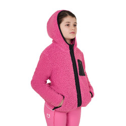 Kinder-Fleece-Sweatshirt mit Reißverschluss Equestro Rosa Schloss Kinder-Fleece-Sweatshirt mit Reißverschluss Equestro Rosa Schloss