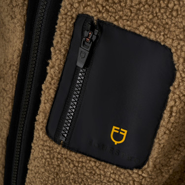 Kinder-Fleece-Sweatshirt mit Reißverschluss Equestro Weihrauch Beige