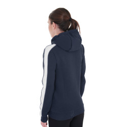 Damen-Kapuzenpullover Equestro mit Reißverschluss Marineblazer Marineblau Damen-Kapuzenpullover Equestro mit Reißverschluss Marineblazer Marineblau