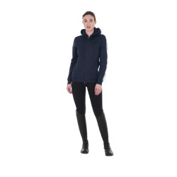 Damen-Kapuzenpullover Equestro mit Reißverschluss Marineblazer Marineblau Damen-Kapuzenpullover Equestro mit Reißverschluss Marineblazer Marineblau