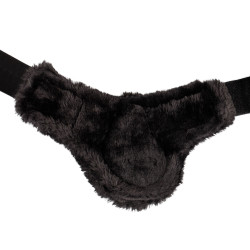 Gamaschen Spider Man mit Kunstfell Equestro Schwarz