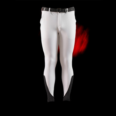 Herrenreithose Equestro Slim Fit Ridertechnology Full Grip Weiß Weiß Herrenreithose Equestro Slim Fit Ridertechnology Full Grip Weiß Weiß