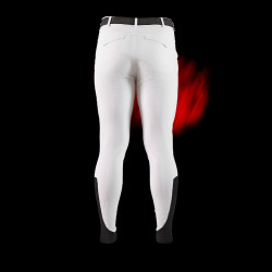 Herrenreithose Equestro Slim Fit Ridertechnology Full Grip Weiß Weiß Herrenreithose Equestro Slim Fit Ridertechnology Full Grip Weiß Weiß