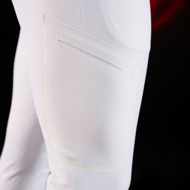 Herrenreithose Equestro Slim Fit Ridertechnology Full Grip Weiß Weiß Herrenreithose Equestro Slim Fit Ridertechnology Full Grip Weiß Weiß