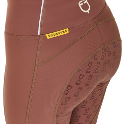 Damen-Leggings mit Fleece-Futter Equestro Walnuss / Antikweiß Braun Damen-Leggings mit Fleece-Futter Equestro Walnuss / Antikweiß Braun