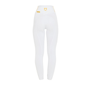 Damen-Leggings mit Fleece-Futter Equestro Weiß Weiß