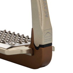 Sicherheitssteigbügel Acavallo Rel-X 180 abnehmbare Seite Maron golden Braun