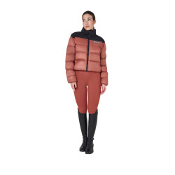 Kurze Damen-Daunenjacke aus Stretchstoff Equestro Mammutbaum Kurze Damen-Daunenjacke aus Stretchstoff Equestro Mammutbaum