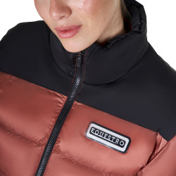 Kurze Damen-Daunenjacke aus Stretchstoff Equestro Mammutbaum Kurze Damen-Daunenjacke aus Stretchstoff Equestro Mammutbaum