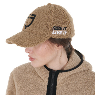 Unisex-Kappe Equestro mit Mesh-Einsatz Weihrauch / Schwarz