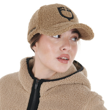 Unisex-Kappe Equestro mit Mesh-Einsatz Weihrauch / Schwarz