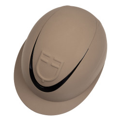 Damenhelm mit breitem Visier und geprägtem Equestro-Logo Walnuss Braun
