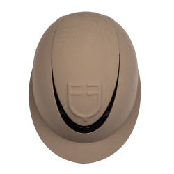 Damenhelm mit breitem Visier und geprägtem Equestro-Logo Walnuss Braun