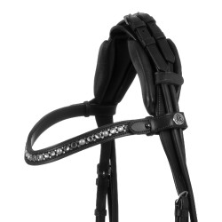 Acavallo Damigella Trense aus Kalbsleder Schwarz / schwarz