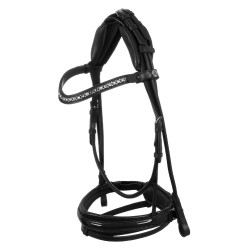 Acavallo Damigella Trense aus Kalbsleder Schwarz / schwarz