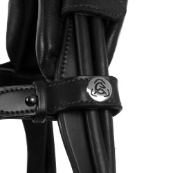 Acavallo Damigella Trense aus Kalbsleder Schwarz / schwarz