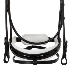 Acavallo Damigella Trense aus Kalbsleder Schwarz / Weiß