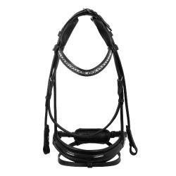 Acavallo Damigella Trense aus Kalbsleder Schwarz / schwarz