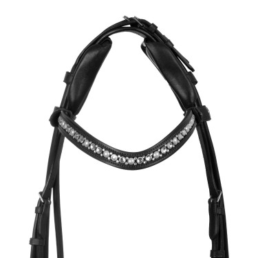 Acavallo Damigella Trense aus Kalbsleder Schwarz / schwarz