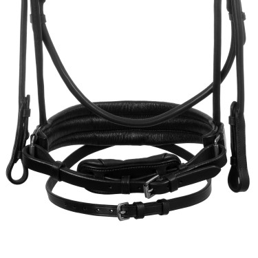 Acavallo Damigella Trense aus Kalbsleder Schwarz / schwarz