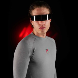 Base Layer Herren langarm Equestro Ridertechnology Spottdrossel Grau