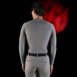 Base Layer Herren langarm Equestro Ridertechnology Spottdrossel Grau