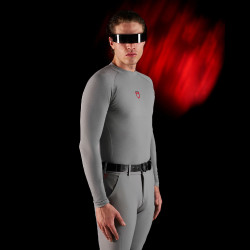 Base Layer Herren langarm Equestro Ridertechnology Spottdrossel Grau