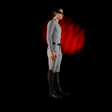 Base Layer Herren langarm Equestro Ridertechnology Spottdrossel Grau