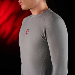Base Layer Herren langarm Equestro Ridertechnology Spottdrossel Grau