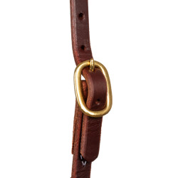 Kopfstück mit Ohrenschlitz und einfacher 5/8"-Schnalle Platinum Pro Dunkles Öl Braun