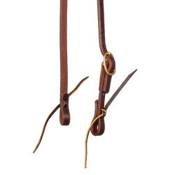 Kopfstück mit Ohrenschlitz und einfacher 5/8"-Schnalle Platinum Pro Dunkles Öl Braun