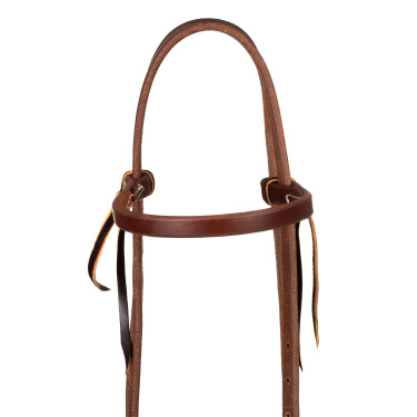 Trensenzaum mit einteiligem Stirnband 5/8" Platinum Pro Dunkles Öl Braun