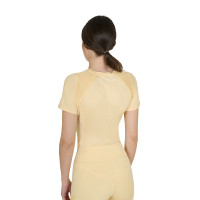 Damen-Trainings-Funktionsshirt Slim Fit Equestro Sonne Orange