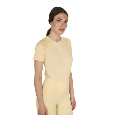 Damen-Trainings-Funktionsshirt Slim Fit Equestro Sonne Orange