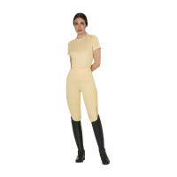 Damen-Trainings-Funktionsshirt Slim Fit Equestro Sonne Orange