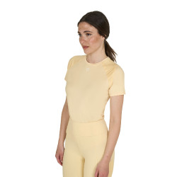 Damen-Trainings-Funktionsshirt Slim Fit Equestro Sonne Orange