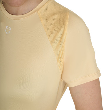 Damen-Trainings-Funktionsshirt Slim Fit Equestro Sonne Orange