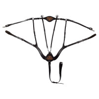 Anatomischer 5-Punkt-Brustgurt Acavallo Dunkelbraun