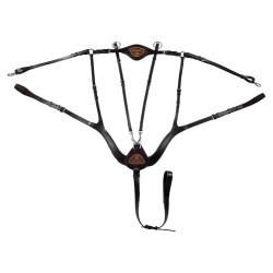 Anatomischer 5-Punkt-Brustgurt Acavallo Dunkelbraun