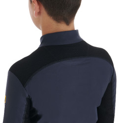 Basisunterwäsche für Jungen aus technischem Stoff Equestro Marineblazer Marineblau