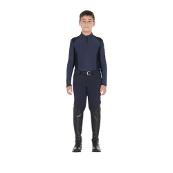 Basisunterwäsche für Jungen aus technischem Stoff Equestro Marineblazer Marineblau