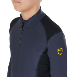 Basisunterwäsche für Jungen aus technischem Stoff Equestro Marineblazer Marineblau