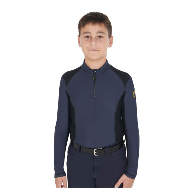 Basisunterwäsche für Jungen aus technischem Stoff Equestro Marineblazer Marineblau