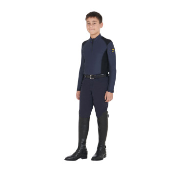 Basisunterwäsche für Jungen aus technischem Stoff Equestro Marineblazer Marineblau