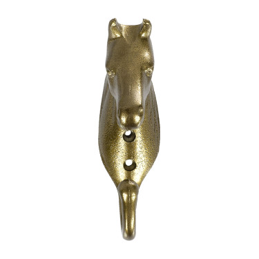 Haken für Trensenhalter Pferdekopf aus bunt eloxiertem Aluminium Umbria Equitazione Gold Haken für Trensenhalter Pferdekopf aus bunt eloxiertem Aluminium Umbria Equitazione Gold