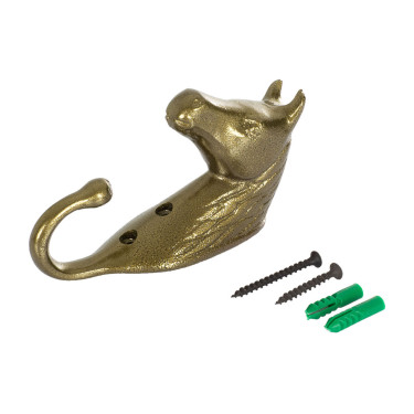 Haken für Trensenhalter Pferdekopf aus bunt eloxiertem Aluminium Umbria Equitazione Gold Haken für Trensenhalter Pferdekopf aus bunt eloxiertem Aluminium Umbria Equitazione Gold