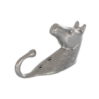 Haken für Trensenhalter Pferdekopf aus bunt eloxiertem Aluminium Umbria Equitazione Grau