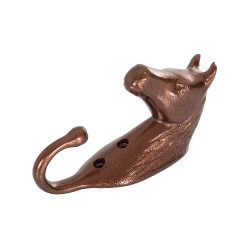 Haken für Trensenhalter Pferdekopf aus bunt eloxiertem Aluminium Umbria Equitazione Braun